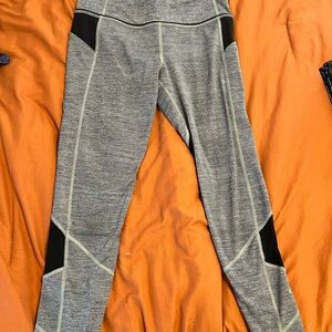 Gray and Black Athletic Leggings